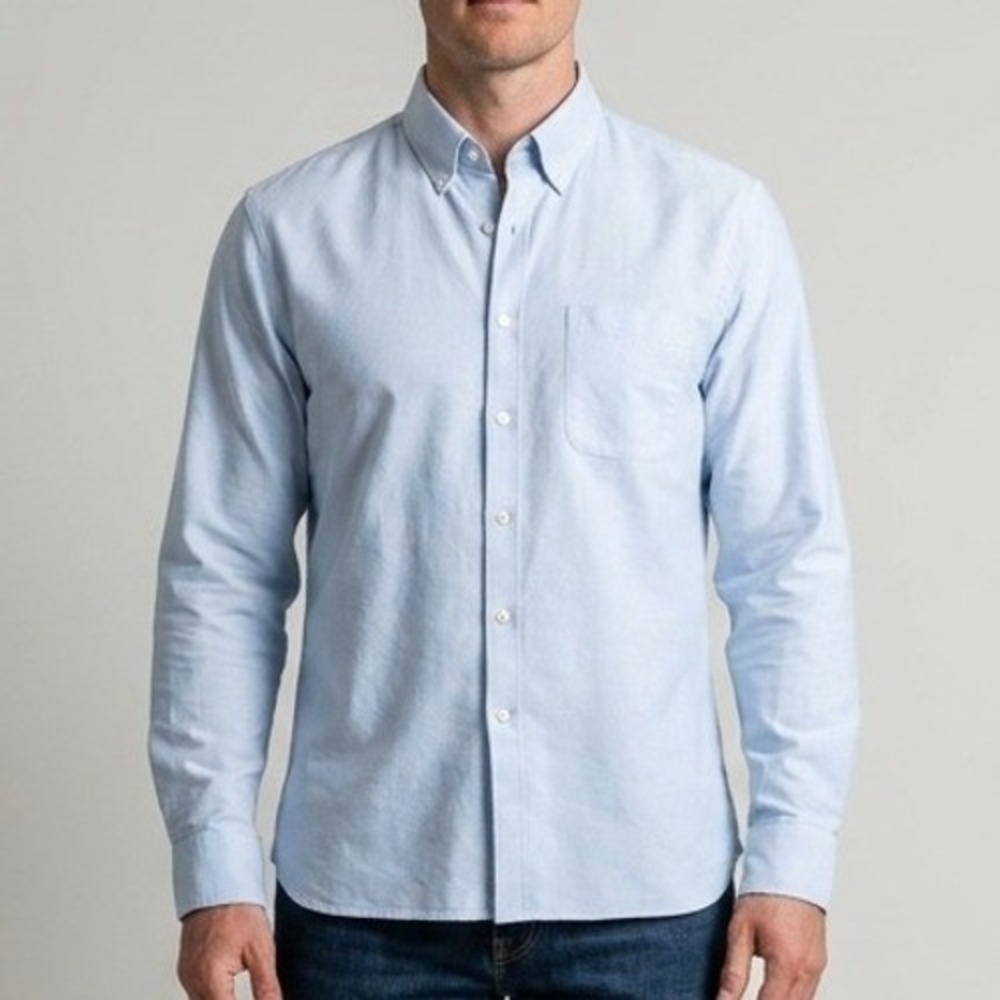 JOS A BANK Mens Button Down XL Blue Cotton Tailored Fit Preppy 1905 Shirt NWT